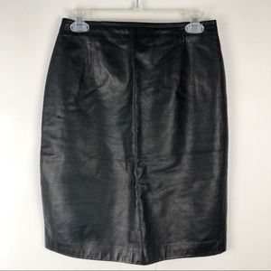 Lauren Ralph Lauren Genuine Leather Pencil Skirt